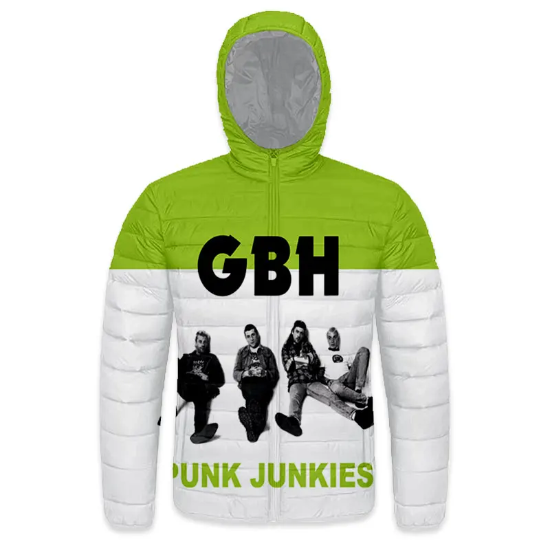 New Fashion 3D Printed  G.B.H-Rock   Zipper Down-filled Coat  Hooded Sweatshirts Harajuku Hoody Tops Clothing