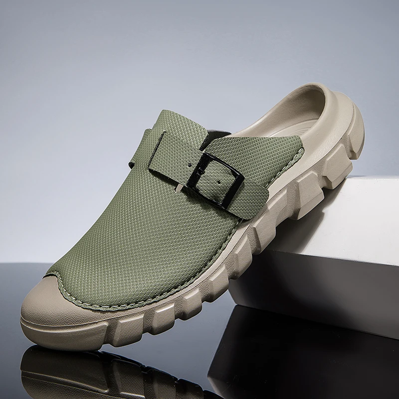 

Summer Men's Sandals Breathable Mesh Upper Mens Casual Shoes Outdoor Men Leather Sandals For Men Beach Sandals Roman Mens Shoes