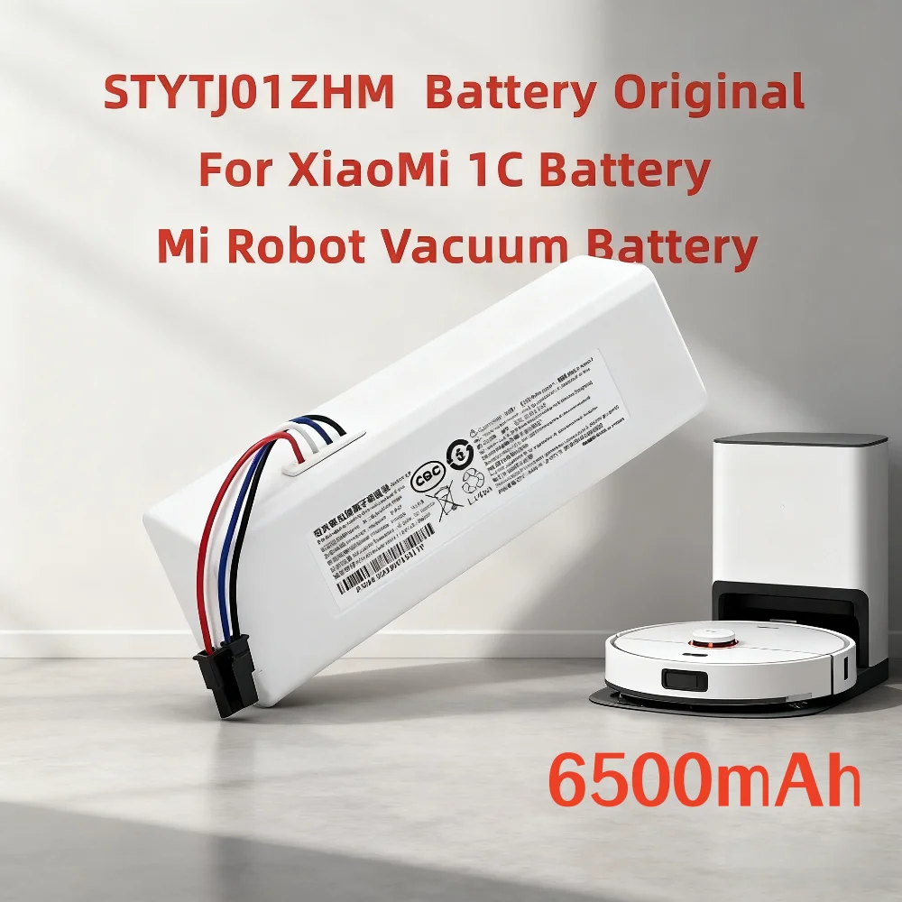 

New 14.4V 6500mAh P1904 - 4S2P - MM Battery for Xiaomi Mijia 1C STYTJ01ZHM Robot Vacuum Mop Cleaner Accessories Parts.