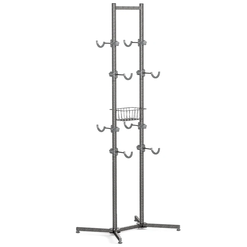

Four Bike Repair Stand Bicycle Adjustable Iron Bike Rack Holder Storage Steel Indoor Bicycle Stand