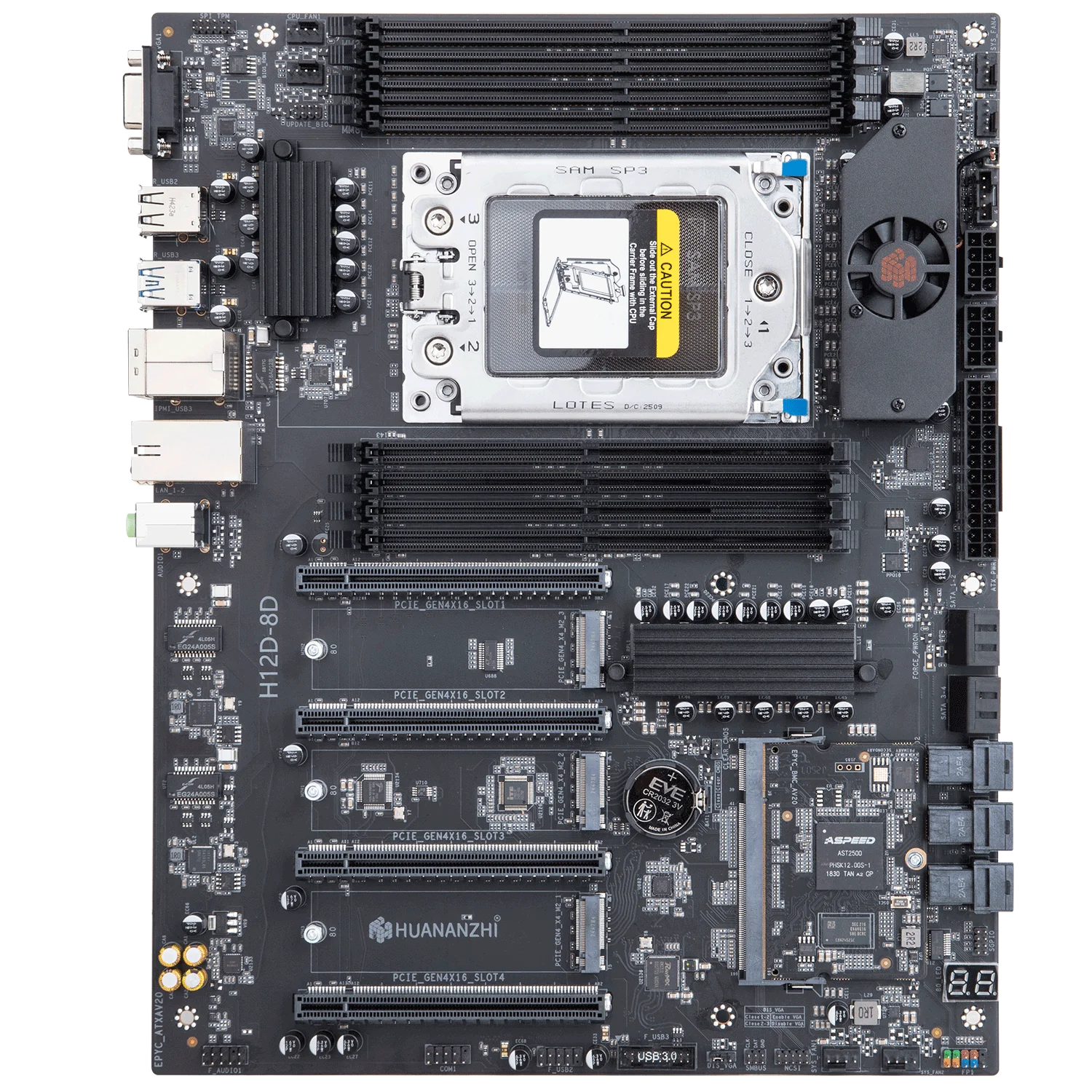 H12D-8D BMC with BMC EPYC 7002/7003 series CPU main board supports 8x DDR4 RDIMM workstation main board