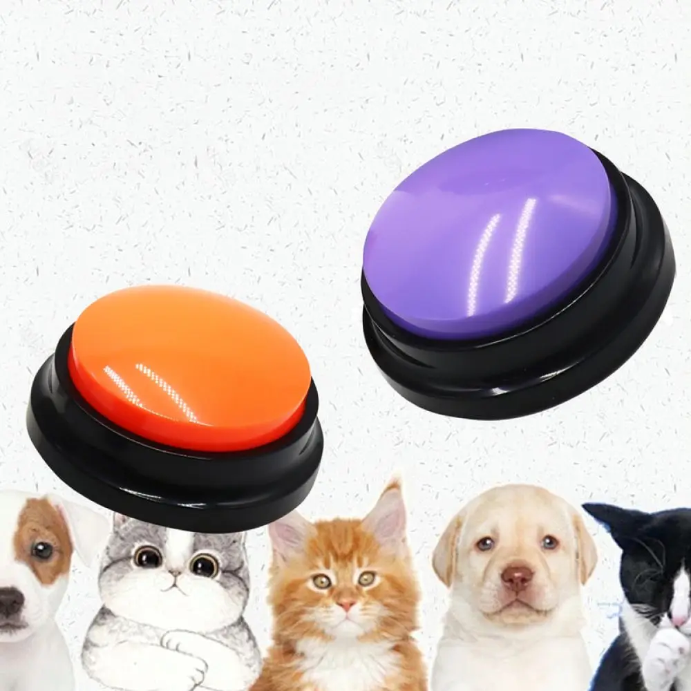 Interactive Dog Talking Button Recordable Sound Box Pet Training Communication Toy Speech Learning Press Device