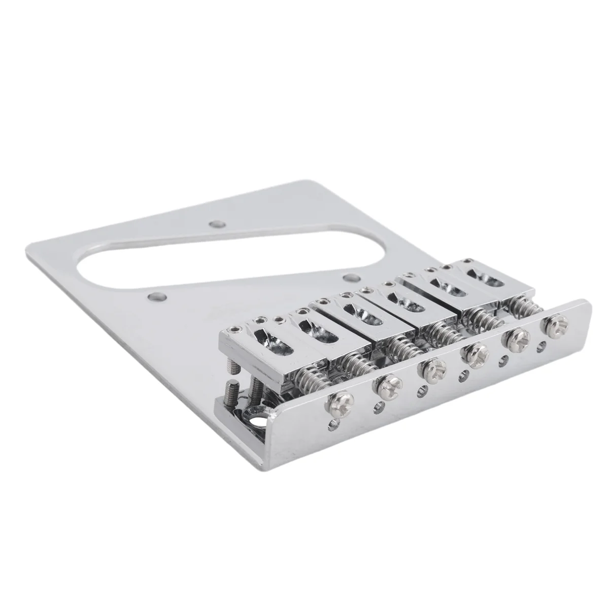 1 Set 6 Saddle Guitar Bridge Adjustable 6-Saddle Electric Guitar Bridge for Telecaster TL Guitar Black