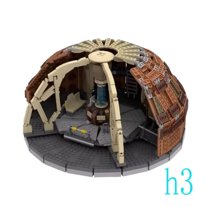 

Spot MOC-183159 1390pcs Creative characteristic building round house small particle assembly building blocks educational toy mod