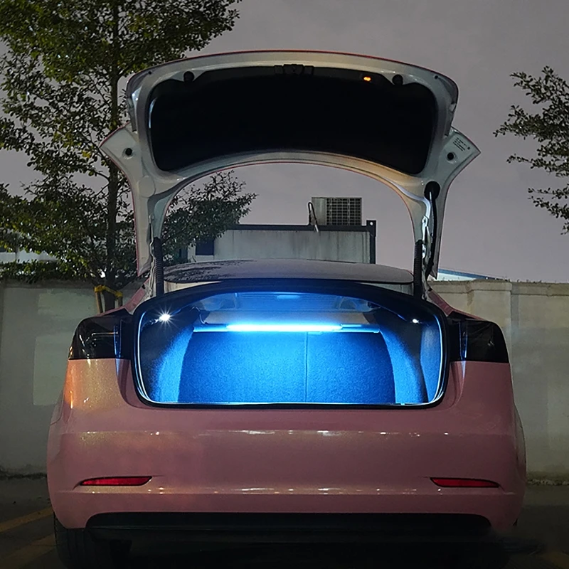 ل Tesla نموذج 3 LED سيارة الجذع ضوء جو ضوء モデ3 تعديل الداخلية الزخرفية ضوء بار 테슬trunk 델 3 자동차품 품