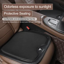 Car Leather Seat Non-Slip Breathable Pad Decoration Cushion For Tesla Model 3 Model Y Model S Model X Cybertruck Roadster SpaceX