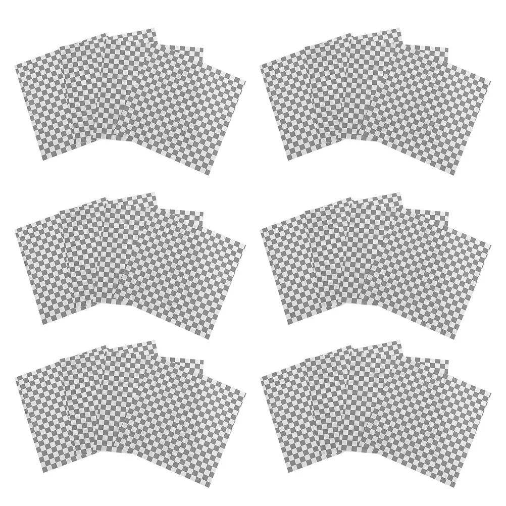 

50 Sheets Greaseproof Paper Food Wrap Checkered Burger Packaging Basket Liners Baking Bread Sandwich Fries Papers Kitchen Bar