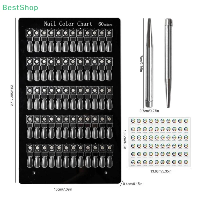 ♥ لوحة عرض الأظافر المغناطيسية، قابلة للفصل، عينة فن الأظافر، لوحة ألوان، ملصقات أرقام البطاقة لتقليم صالونات التجميل