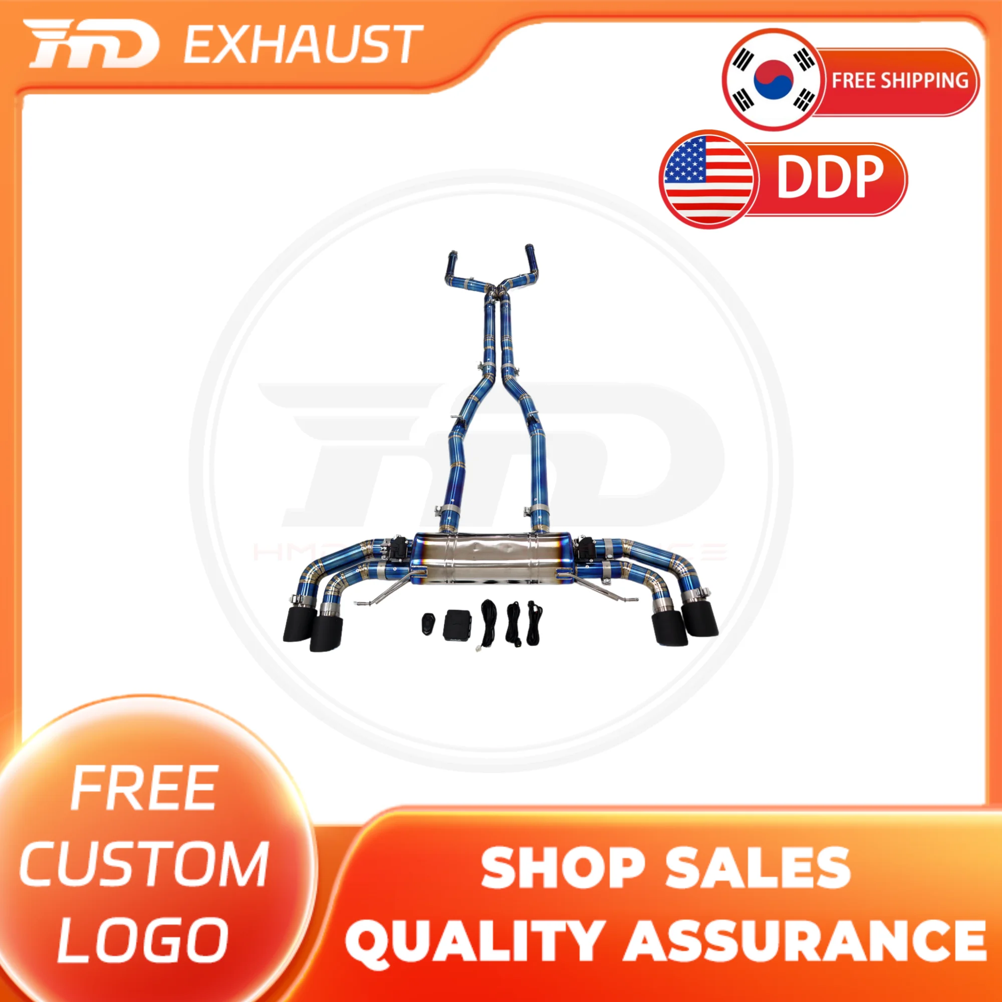 

HMD Hot Sales Titanium Alloy Catback For BMW X5M X6M F95 F96 4.4T 2020+ Exhaust System Muffler With Electronic Valve