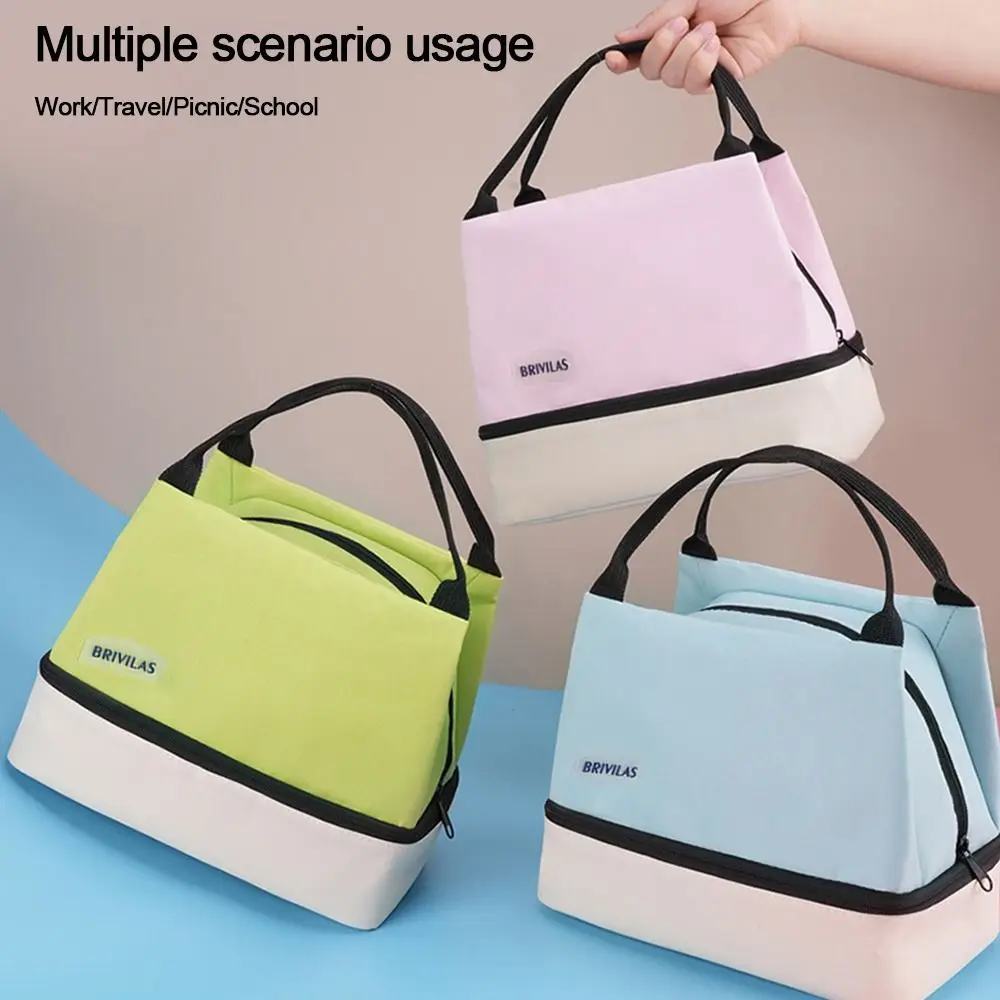 Camping Picnic Bag Lunch Bag Food Drink Storage Large Capacity Women's Casual Handbag Aluminum Foil Travel Tote Carry
