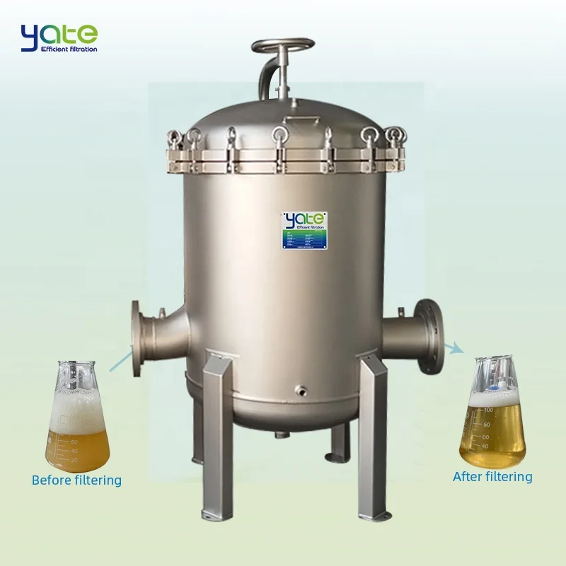 New CE Certified High Pressure 304/316 Stainless Steel Multi Bag Filter Housing for Beer/Wine/Juice/Syrup Filtration
