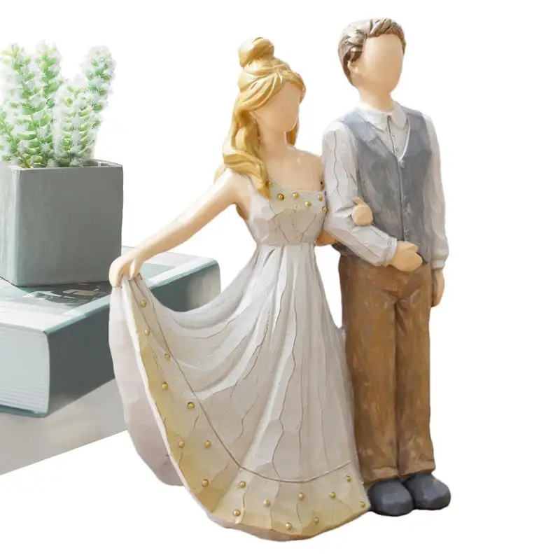 Estatuas de boda para pareja, figuritas románticas, muñeca de boda europea de resina para boda y fiesta de aniversario imprescindible