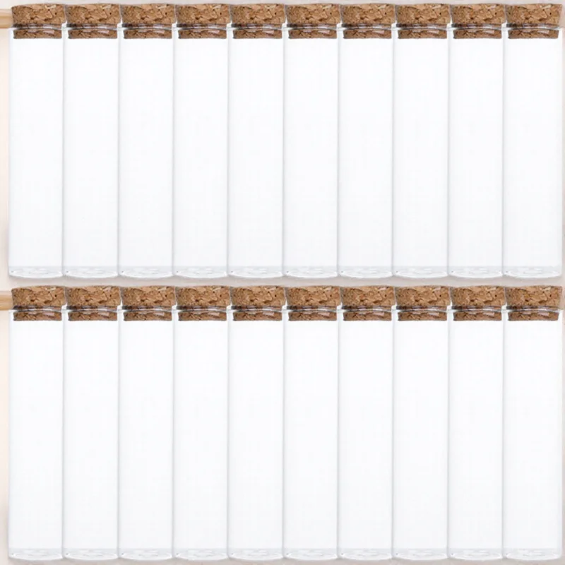 

20Pcs Clear Glass Bottle Unique Display Wishing Bottle Perfect Gift Choice DIY Decoration Glass Bottles with Cork