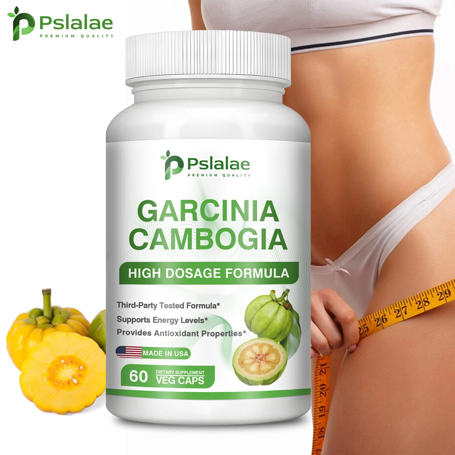 

Garcinia Cambogia - Weight Management, Appetite Suppressant, Fat Burner, Cellulite - 60 Capsules