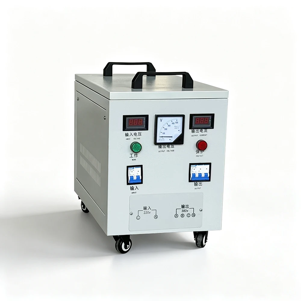 1 Phase to 3 Phase 110V to 480V Voltage Converter 1Kva to 50KW with 220V Input & 380V Output Voltage for Motor Pump Compressor