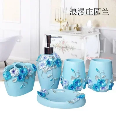 5pcs/set Resin Bathroom Access – Wedding Bathroom Supply Kit recenzja i cena