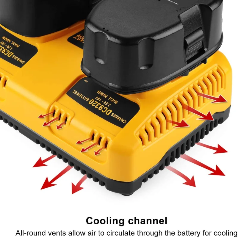 Für Dewalt Dual Port Ladegerät Für 7,2 V-18 V Nicd & Nimh Batterie DW9057 DW9096 DC9071 DC9091 DC9096 Batterie Ladegerät