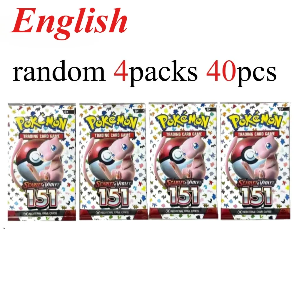 40 Stuks Pokemon Kaart Prismatische 151 Evolutions Engels Booster Battle Pokemon Kaartspel Carte Trading Collection Kaarten Gift