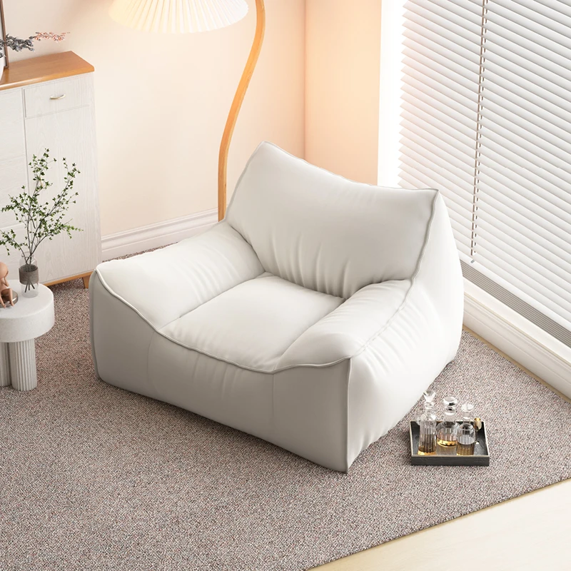 Relaxing White Beanbag Sofa Fabric Floor Bedroom Lazy Beanbag Sofa Lazzy Gaming Muebles Para Salas Modernos Home Furniture