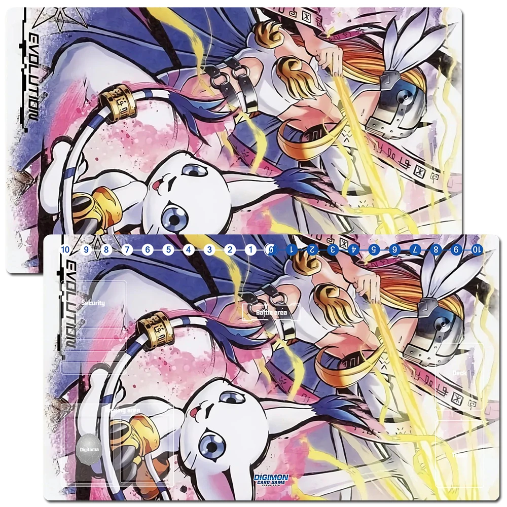

Digimon Duel Playmat Angewomon Коллекционный коврик для карточных игр DTCG CCG Коврик для мыши Настольный коврик TCG Игровой игровой коврик Коврик для мыши Бесплатная сумка