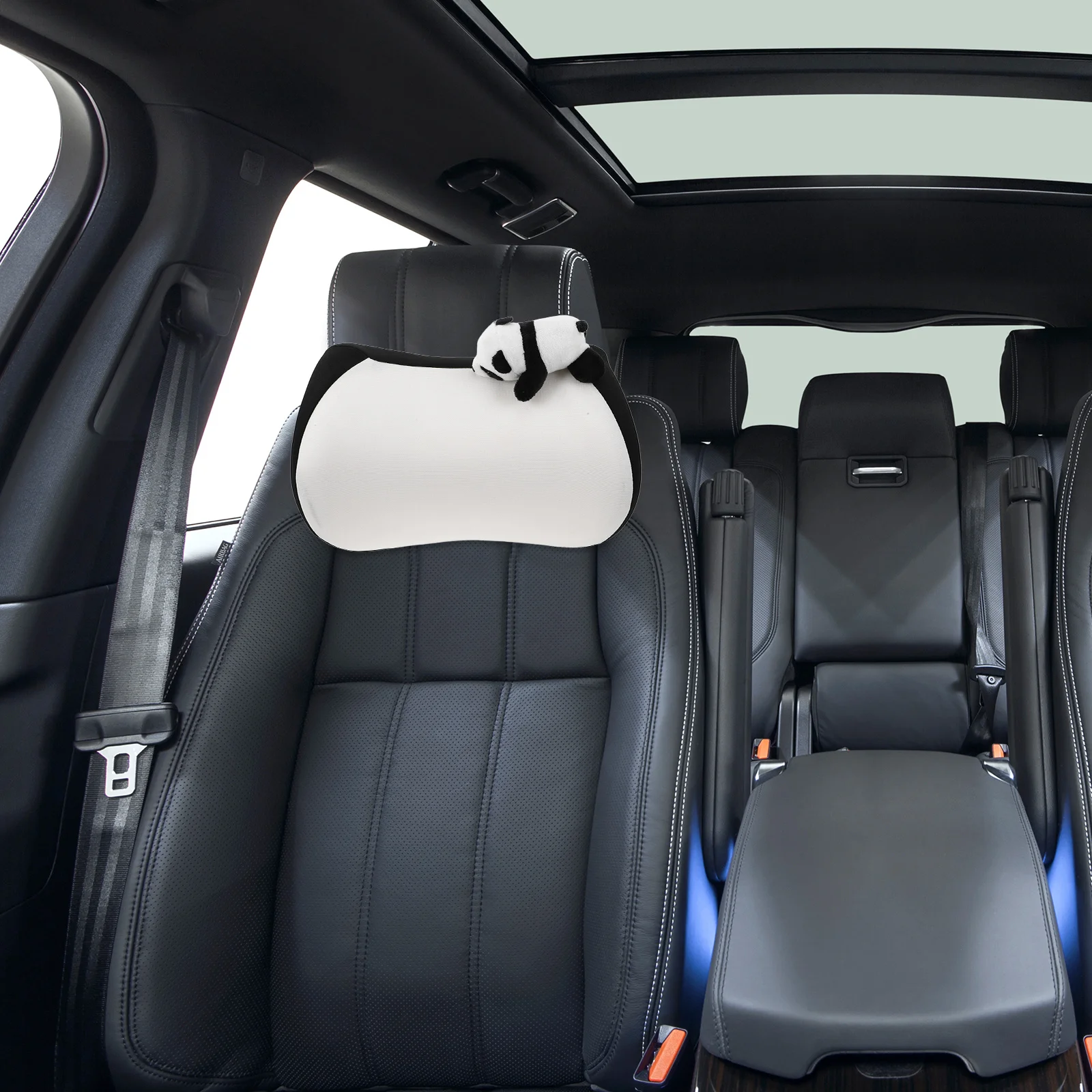 

Memory Foam Car Neck Pillow Breathable Lumbar Support Headrest Cover For Cars Panda Design Car Seat Accessories