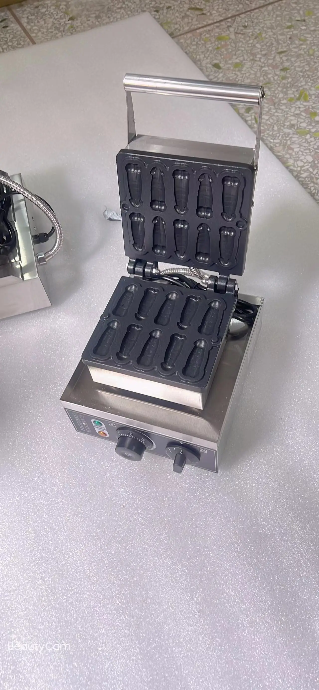 ミニ非スティックワッフルマシン,電気gaykeマシン,商用,110v,220, 10個