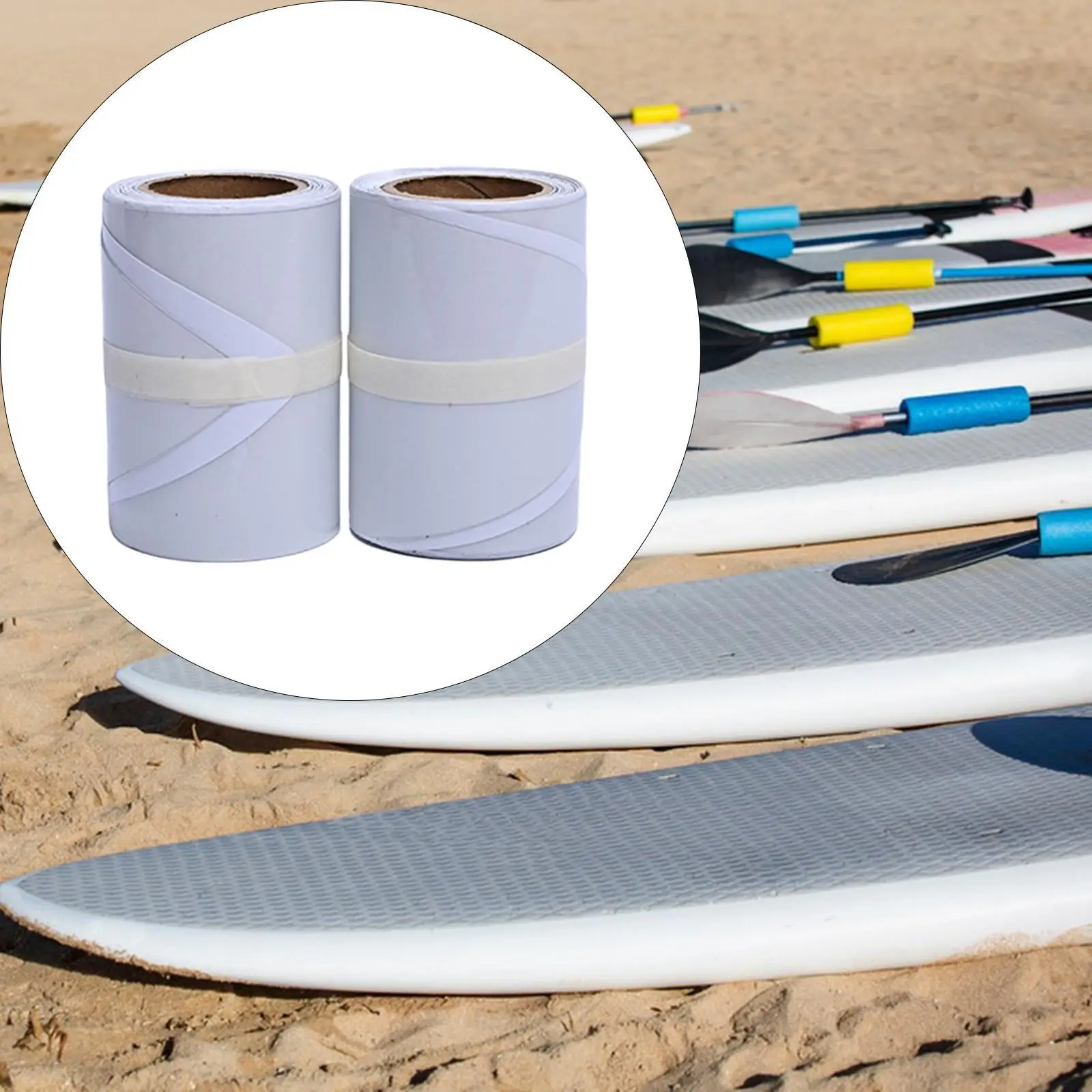 

Surfboard Rail Tape Edge Protective Tape Stomp Pad Wear Resistant Professional Paddle Board Rail Protection for Water Sports