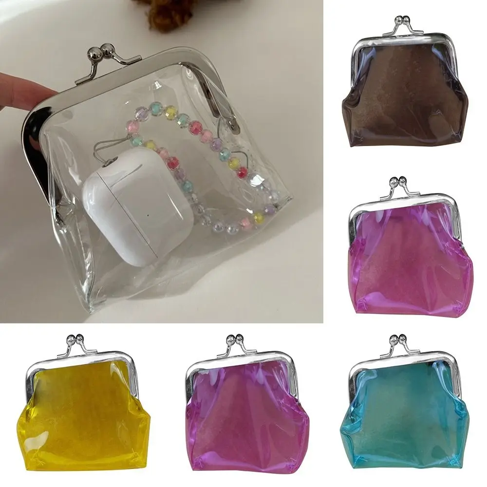 Waterproof Coin Purse Clutch Bag Transparent Jelly Bag Earphones Storage Card Bag Portable Pouch Women Lady