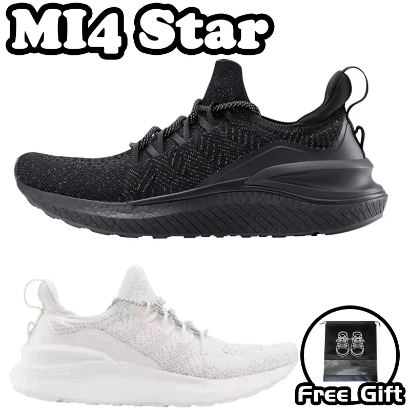 Miflame Mijia Sneakers 4 Upgrade Version 2022 New Men Fashion Breathable Shock-absorbing Sports Flying Woven Male Running Shoes