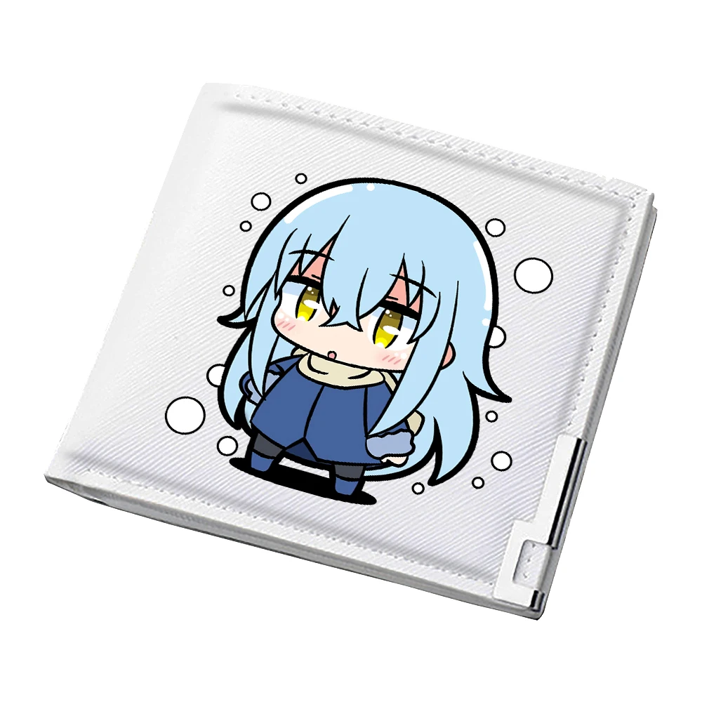 That Time I Got Reincarnated as a Slime Anime Short Wallet Kawaii ID Card Holder White Pu Leather Cartoon Purse Unisex Money Bag view 4