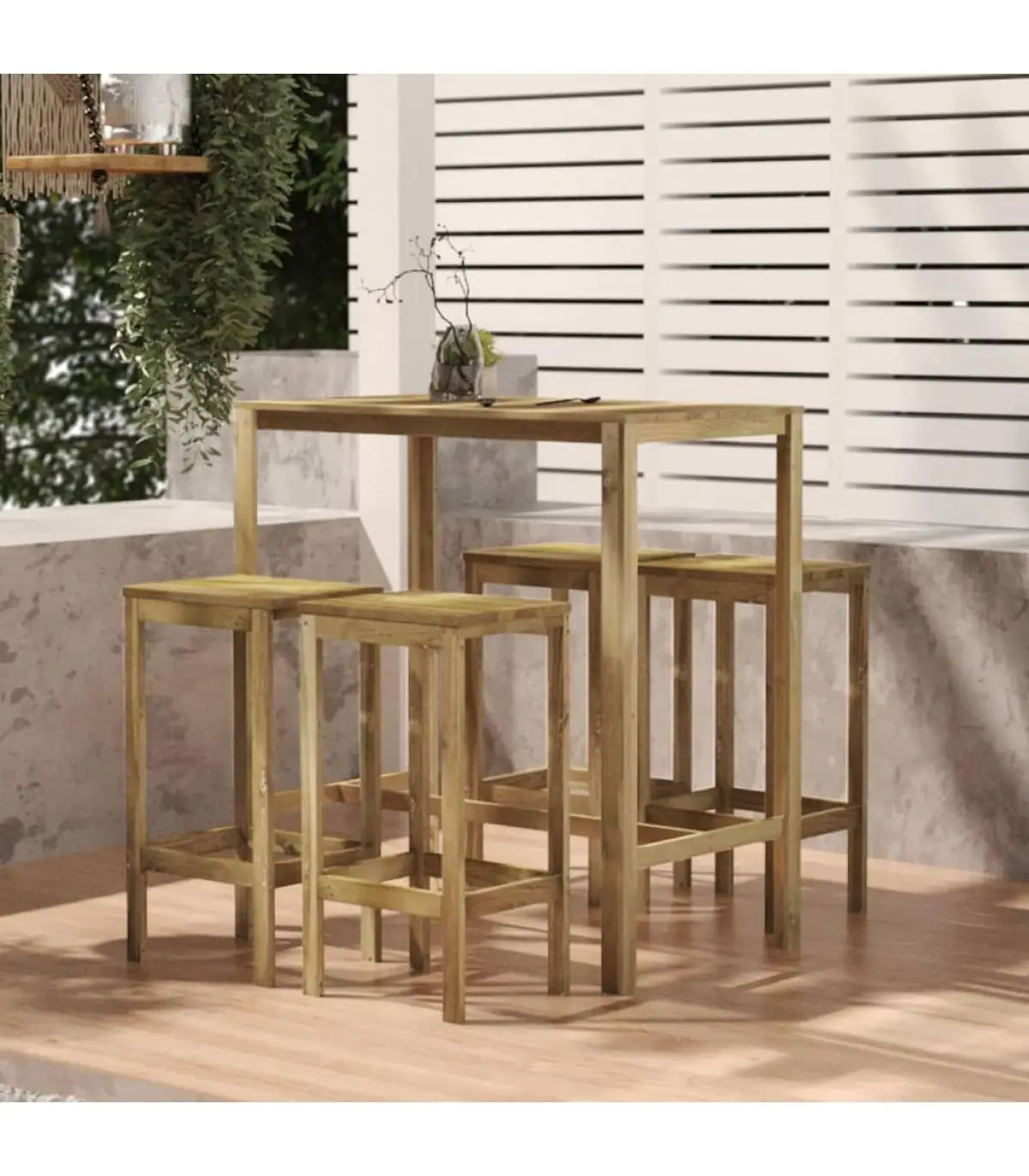 Garden sets garden bar Set 5 pieces impregnated pine wood