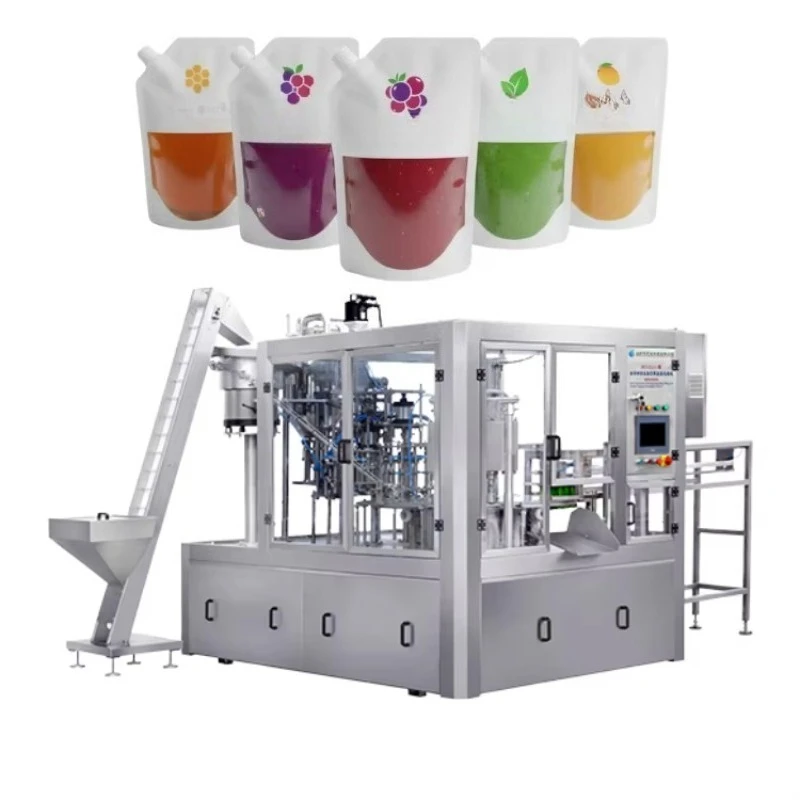 Customized Automatic Spout Pouch Filling Machine Piston Filling Machine for Viscous Liquids Juice Honey Sauce Paste and Cream