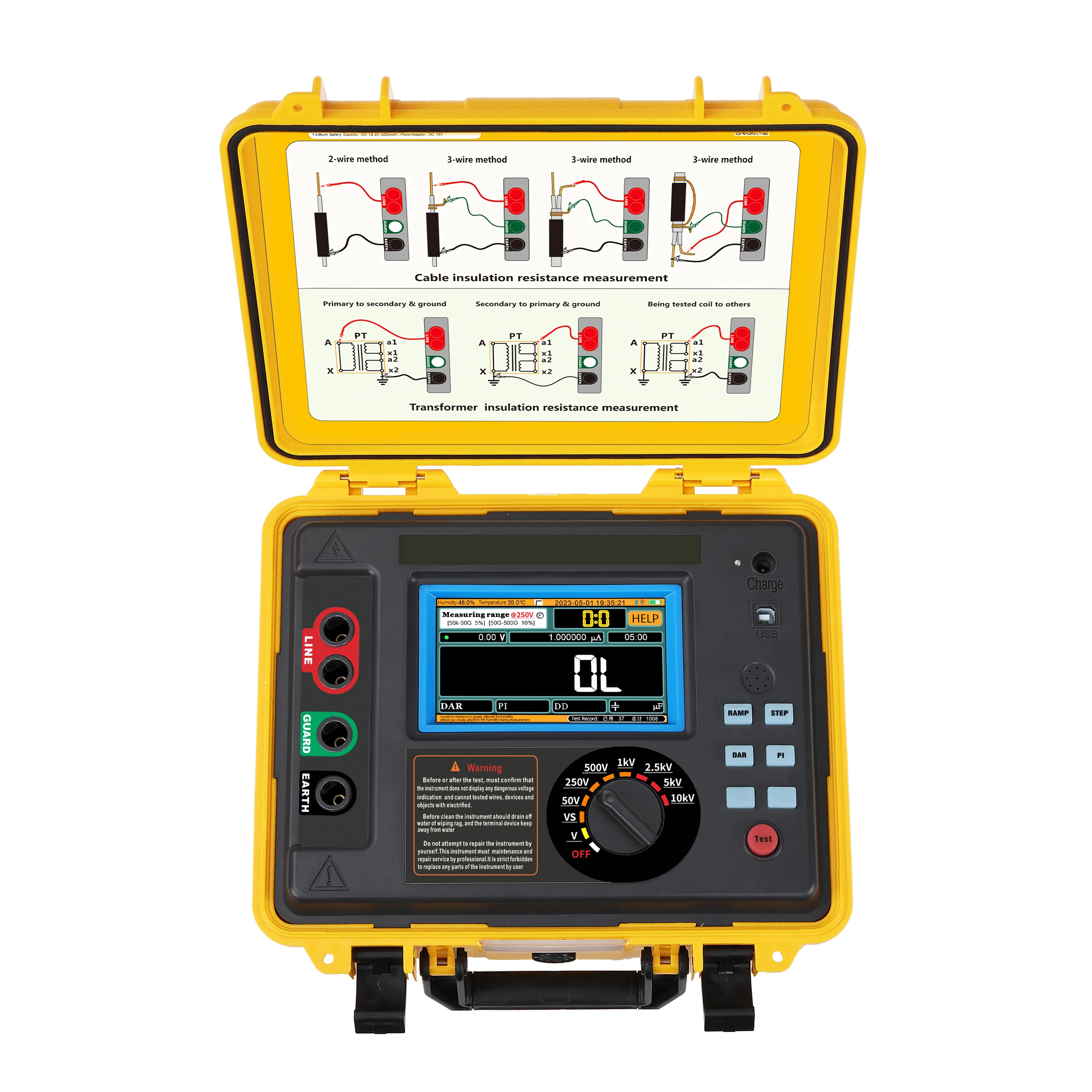 Insulation Resistance Meter Multi-Scenario Application Tester for Power Transformers and Cables