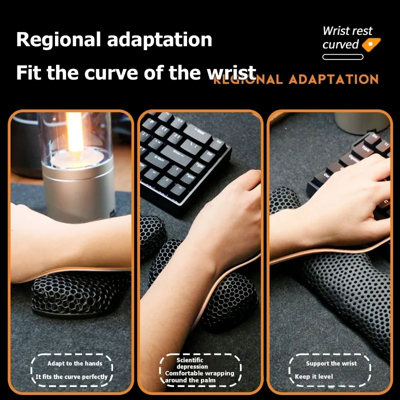 

CJSD-Нескользящая, прочная подставка для запястий для игр, черная, с 3D-печатью, водонепроницаемая конструкция