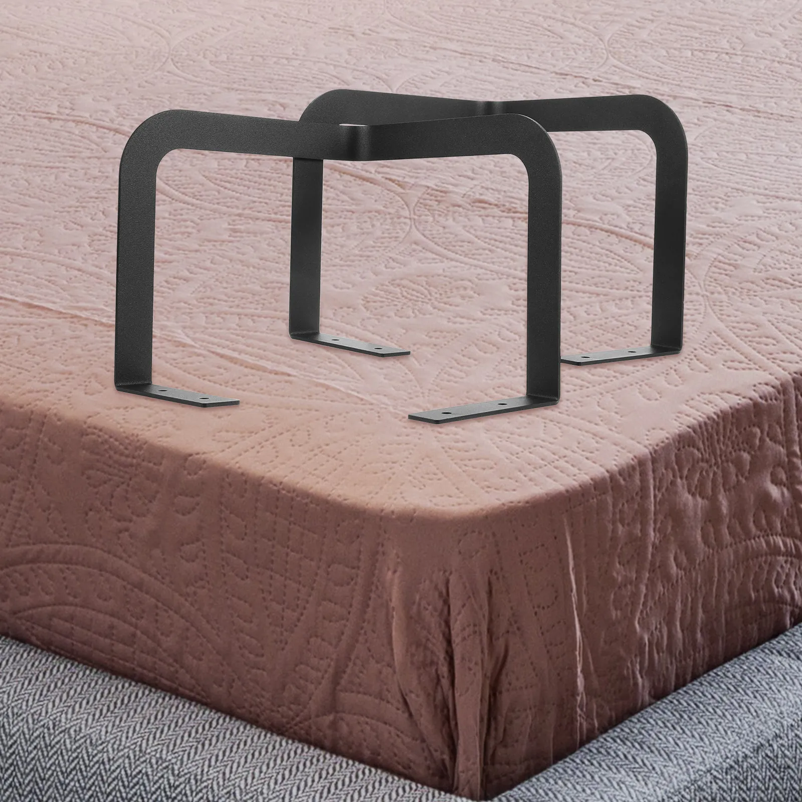 

1 комплект металлических фиксаторов для матраса, противоскользящие ограничители для каркаса кровати, аксессуары для постельных принадлежностей