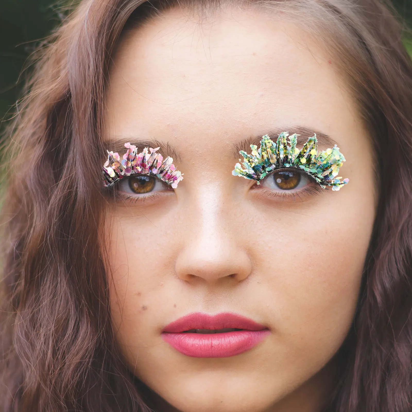 

Luminous False Eyelashes Natural Look Costume Fake Colorful Colored for Stage Clusters