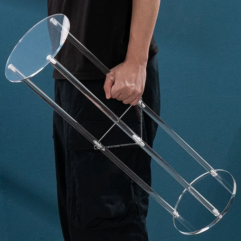 three-layer beverage table, small round table transparent small space display, small drinking side table side table