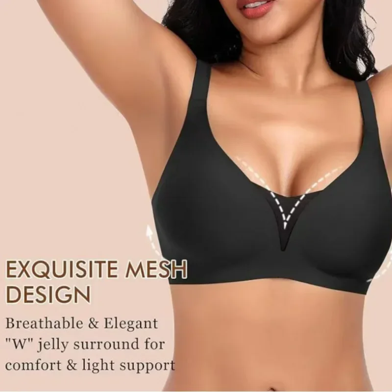 

Sexy Adjustable Large Size Seamless Strapless Bra Prevents Sagging Removes Side Breast Brings up Large Chests Underwear