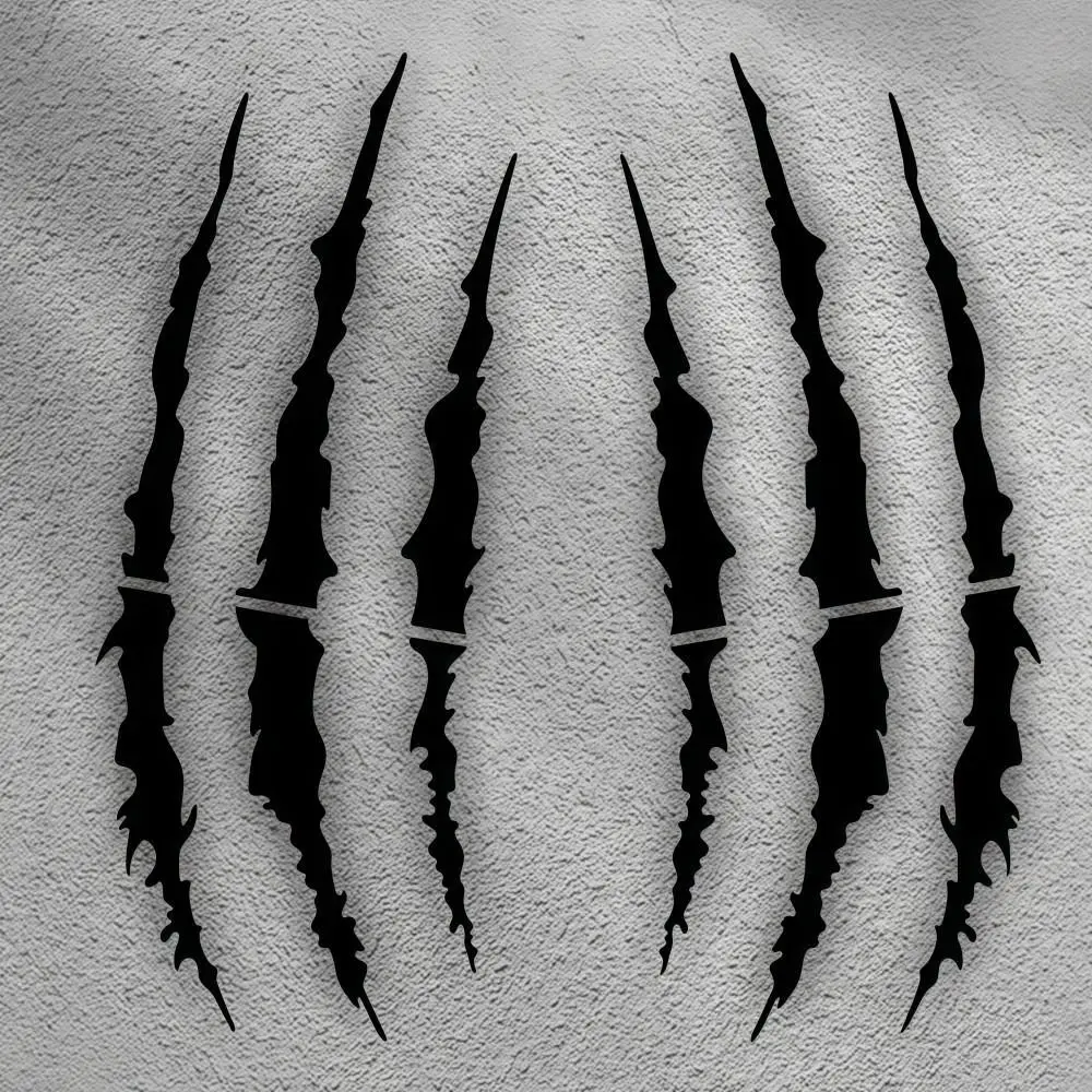 Demon Claw Motorcycle Stickers Vinyl DIY Helmet Stickers Covering Scratches Solid Color Car Vinyl Stickers Vehicle Decor
