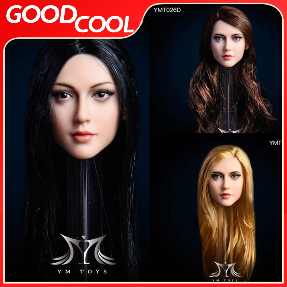 YMTOYS YMT026 1/6 Scale Anna Head Sculpt Hair Transplant Head Carving Model Fit 12 inch Action Figure Body For Fans Collection