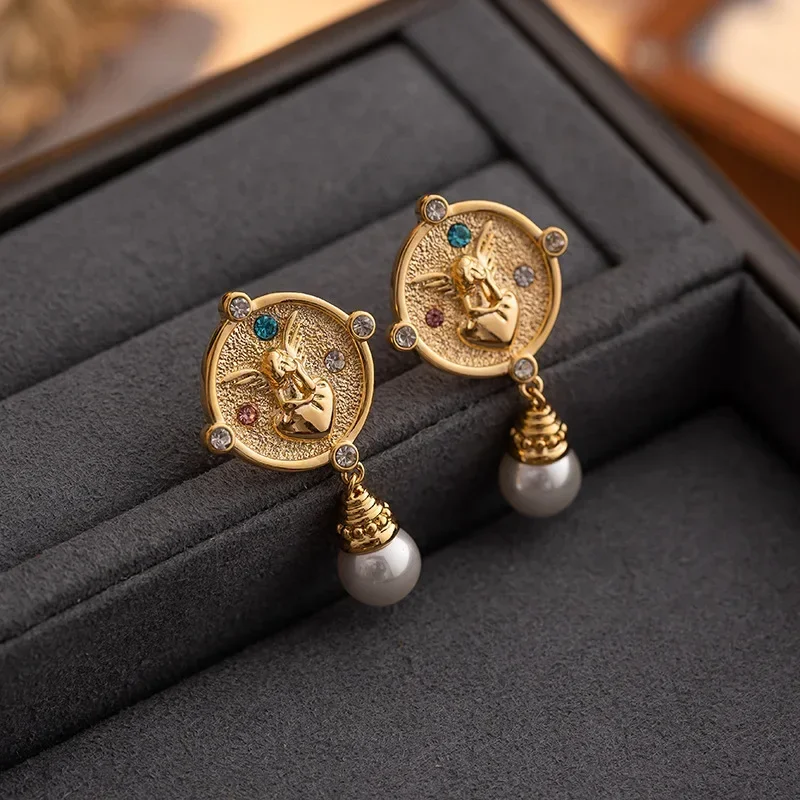 Fashion Jewelry Elegant Temperament Geomtric Gold Color Drop Earrings For Women Female Gifts Delicate Design Ear Accessories
