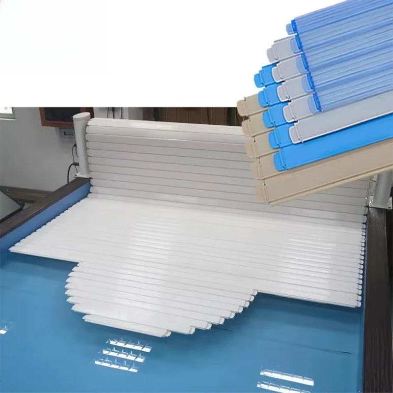 

Factory direct PC slat pool cover, high-quality sturdy corrosion-resistant pool cover and reel equipment