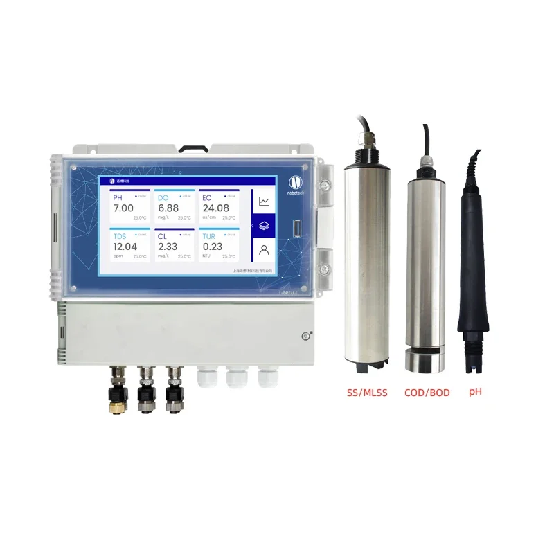 

Онлайн-измеритель воды Nobotech для промышленных химических сточных вод с функцией онлайн-мониторинга pH, SS, COD, BOD, OEM-датчик
