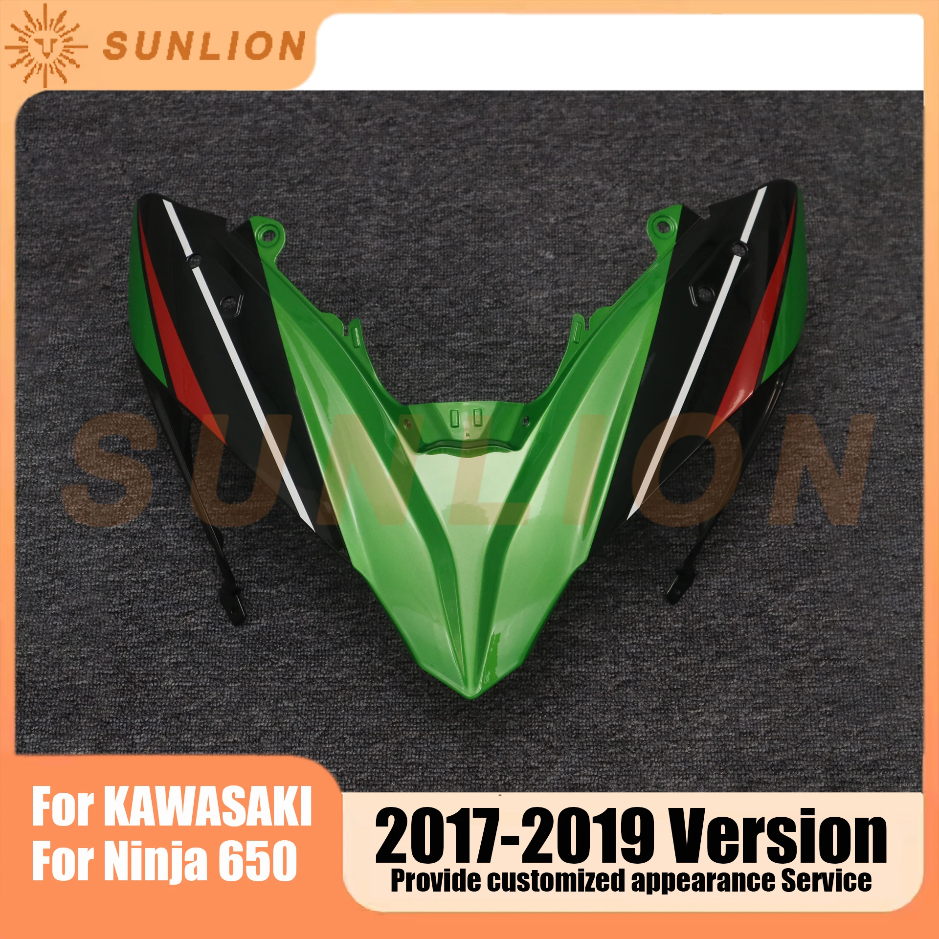 For Kawasaki NINJA 650 ZX650 EX650 NINJA650 2017 2018 2019 front fairing headlight fairing front upper nasal Hood 17 18 19