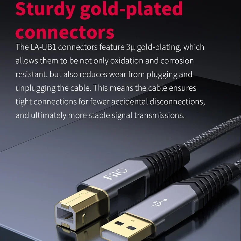 FIIO LA-UB1 LA-UA1 USB-A إلى USB-A / USB-B USB كابل الصوت لتنقية الطاقة لـ M11 BTR5 BTR3 Blueoth AMP DAC LAUA1 LAUB1