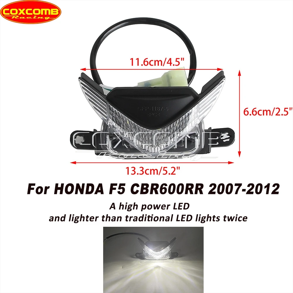 Motorcycle LED Headight For Honda F5 CBR600RR CBR 600 RR CBR 600RR Front Upper Fog Lamp Running Light ABS PC Headlamp 2007-2012