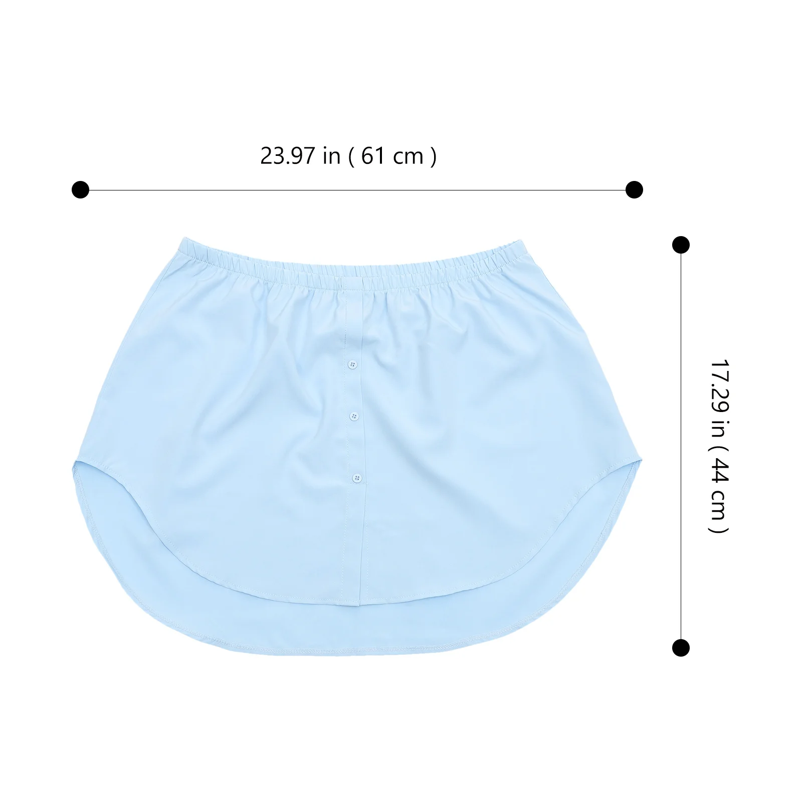 Short Fake Hemline For Women Layering Shirt Extender Adjustable Waistband Chic Lower Sweep Skirt Half Length Skirt For
