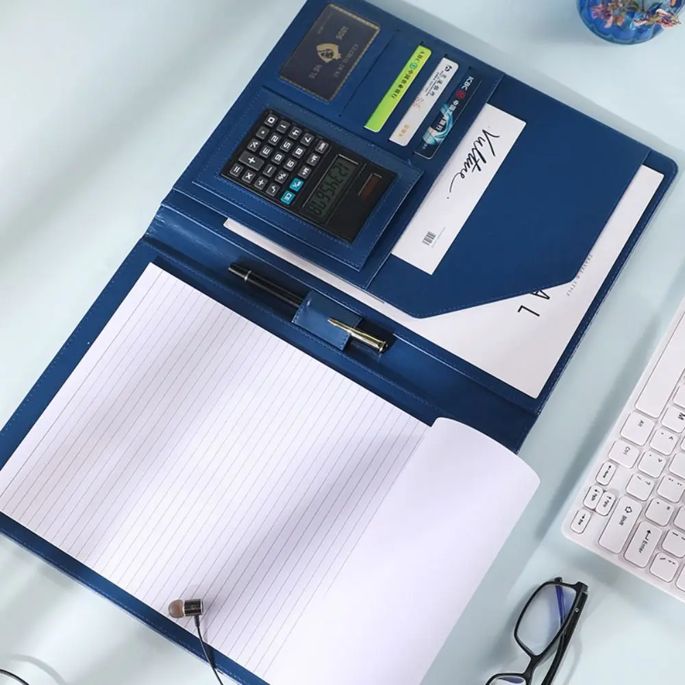 A4 File Folder Business Writing Clipboard Paper Organizer Writing Tablet Manager Signature Board PU Leather Menu Folder Student