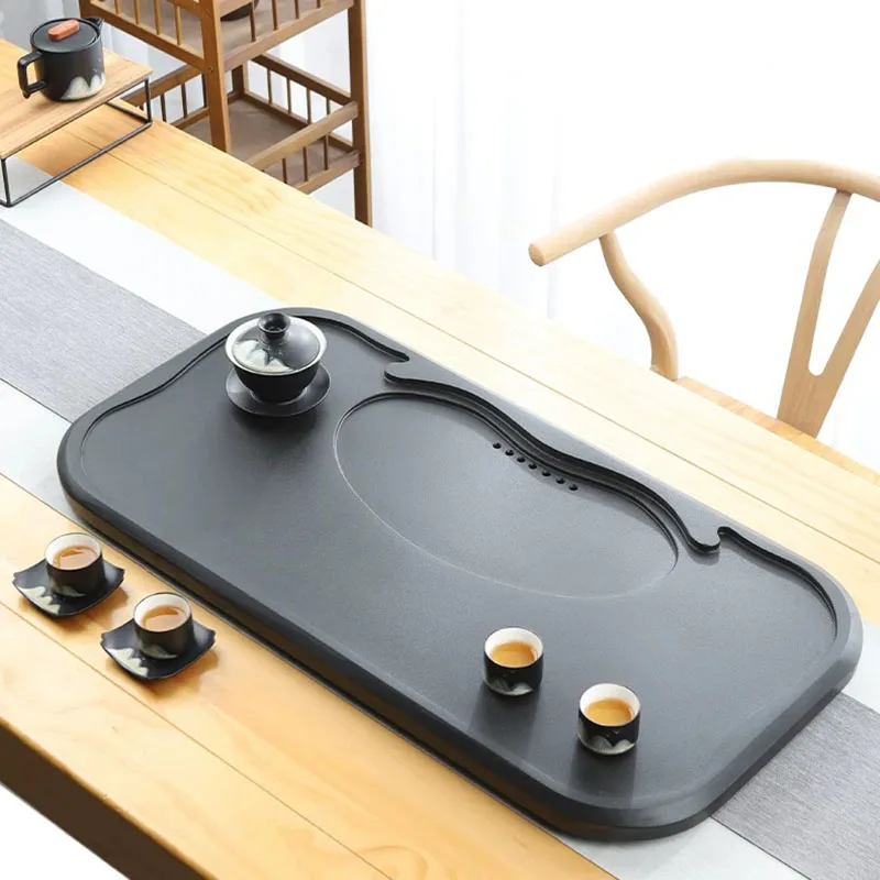 Decorative Serving Tea Tray Accessories Ceramic Rectangle Tableware Ceremony Tea Tray Hospitality Coffee Bandejas Home Products