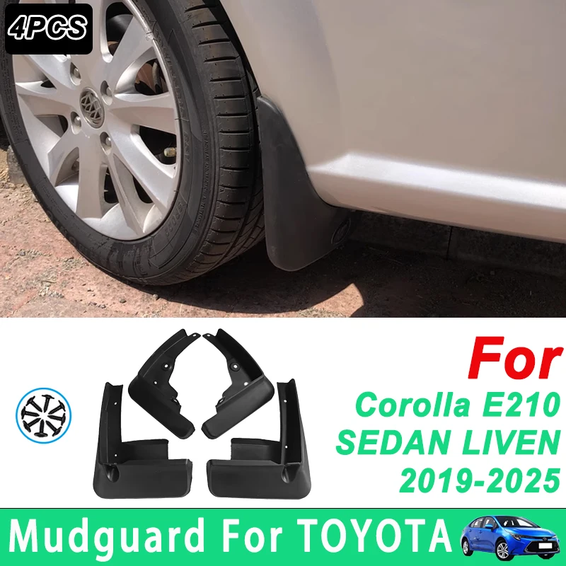 

For TOYOTA Corolla E210 SEDAN LIVEN 2019-2025 2020 Automotive Tire Mudguard Waterproof Prevent Mud Splashing Car Mud Flaps 4pcs
